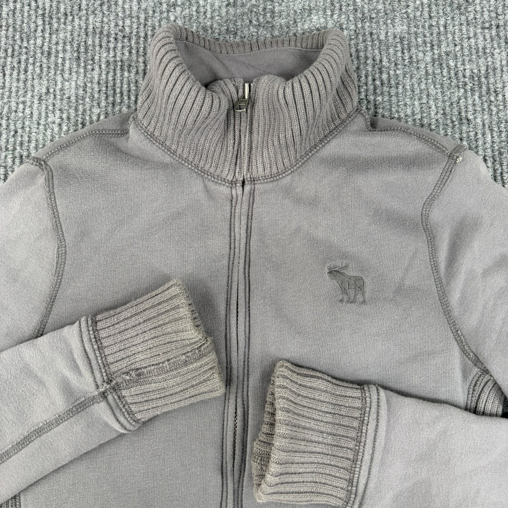 Vintage Y2K Abercrombie & Fitch Faux Fur Lined Full Zip Jacket Sweatshirt Medium